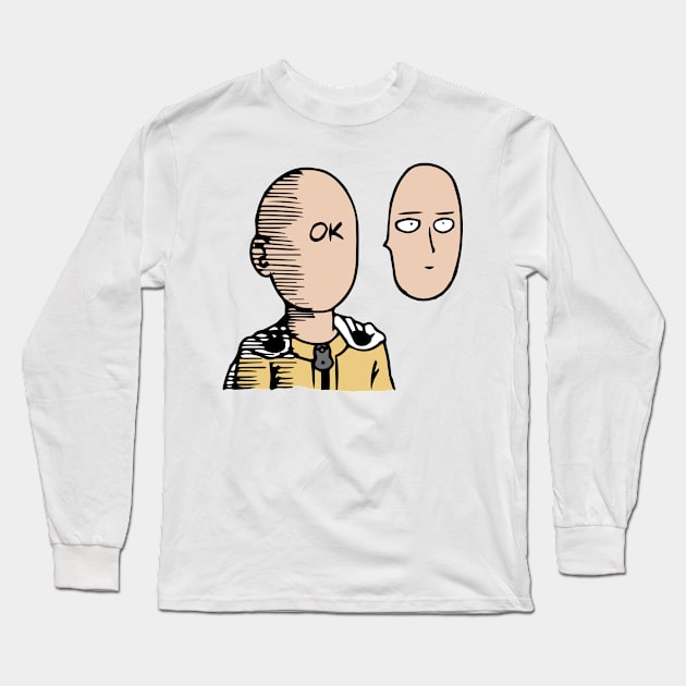 SAITAMA DRAWING MEME SAYING Long Sleeve T-Shirt by LIF